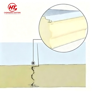 Panneau en acier coloré avec isolation thermique efficace en <span class=keywords><strong>mousse</strong></span> PU, isolation industrielle en <span class=keywords><strong>polyuréthane</strong></span> PU, panneau sandwich en acier coloré - Product Image 3