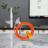 Kabel Pengisian Cepat JINYU Kualitas Unggul 120W-1 3A Konduktor Tembaga Murni Selubung Silikon iPhone Transmisi Daya Efisien