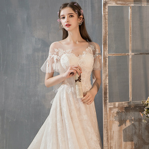 2025 nuova sposa piccola sposa dimagrante abito da sogno Super fata abiti da sposa - Product Image 2