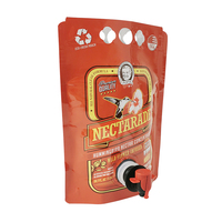 1L 2L 3L 5L Hete dranken fruitsap wijn staande pouch met vlinderklep PET/AL/NY/PE gelamineerde structuur