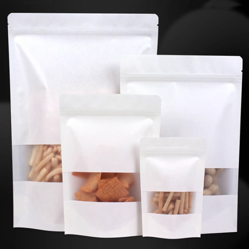 Brown Ziplock Kraft and White Kraft