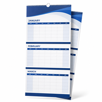 Individueller 2027 Dreimonats-Wandkalender Druck Firmen-Monatskalender zum Aufhängen mit Logo für Büro-Geschäftsgeschenke
