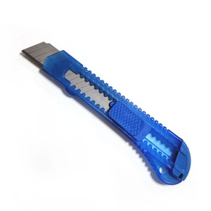 Translucent Color Portable Stationery Knife <b>Plastic</b> Handle <b>Sliding</b> Retractable Pocket Cutting <b>Plastic</b> Utility Knife - Product Image 5