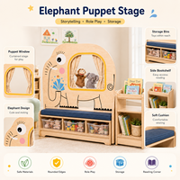 Scène de jeu en bois Montessori pour marionnettes, mobilier de salle de classe pour la maternelle et les coins de crèche