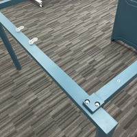 Pieds de table de bureau et de cuisine en acier robuste, tube trapézoïdal de 1,5 mm d'épaisseur, installation facile, design moderne, positionnement personnalisé