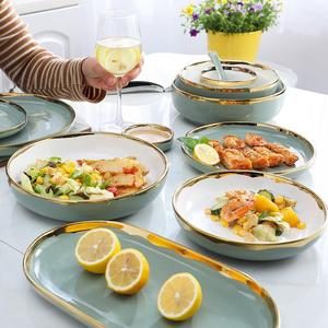 Juego de Vajilla de Porcelana Esmaltada de Color, Portátil, en Oferta, Taza, Plato, Tazón, Apto para Microondas y Lavavajillas - Product Image 4