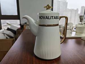 Tasses à eau en céramique NOVALITABLE, ensembles de tasses à thé pour la maison, service à thé en céramique de luxe léger pour la cuisine - Product Image 2