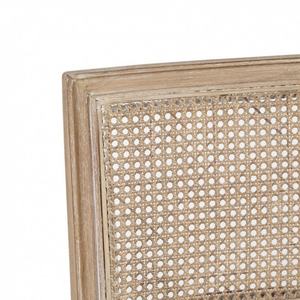 เก้าอี้เฟอร์นิเจอร์ห้องรับประทานอาหาร ทำจากไม้เนื้อแข็งรีไซเคิล  ด้านหลังเป็นหวาย  บุเบาะนั่ง - Product Image 4