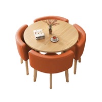 Ensembles de mobilier de restaurant modernes : 1 table et 4 chaises pour centres commerciaux, cafés, salons de thé, salons de beauté, lieux de loisirs, petites tables de réunion