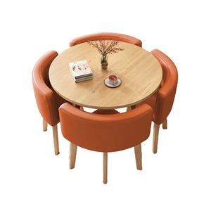 Ensembles de mobilier de restaurant modernes : 1 table et 4 chaises pour centres commerciaux, cafés, salons de thé, salons de beauté, lieux de loisirs, petites tables de réunion - Product Image 1