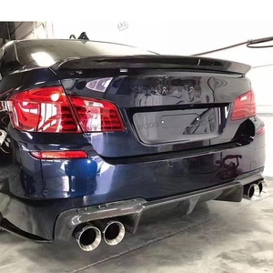 Difusor de parachoques trasero de fibra de carbono para <span class=keywords><strong>BMW</strong></span> Serie 5 F10 M5 M Sport <span class=keywords><strong>2010</strong></span>-2016, alerón de labios, difusor trasero de estilo 3D, piezas de coche, escape - Product Image 4