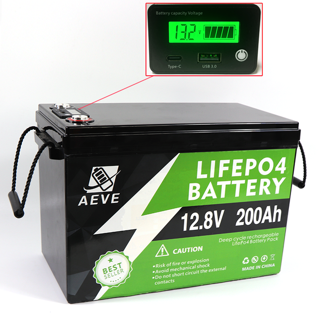 Lifepo4 100 Ah IP65 Waterproof Home Energy Storage Battery With BMS 12.8V 24 200ah 300ah Rechargeable Lithium-ion Battery