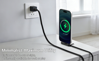 Câble USB C 240W 5A avec support pour téléphone, charge rapide et synchronisation des données, cordon de chargeur de type C tressé