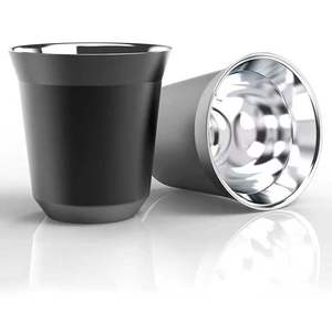 2026 HOT <span class=keywords><strong>Pixie</strong></span> Espresso Cups Lungo Cups Set Espresso Gift Set Doble pared Cápsula con aislamiento térmico <span class=keywords><strong>Taza</strong></span> de café Demitasse Tazas - Product Image 1