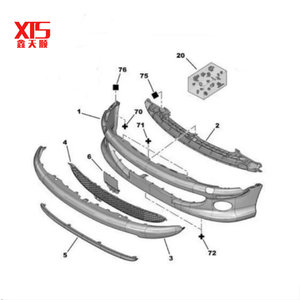 Rivestimento Paraurti Anteriore per <span class=keywords><strong>Peugeot</strong></span> <span class=keywords><strong>206</strong></span>, Ricambi Auto per Paraurti Anteriore <span class=keywords><strong>206</strong></span>, Codice 7410N4 - Product Image 5