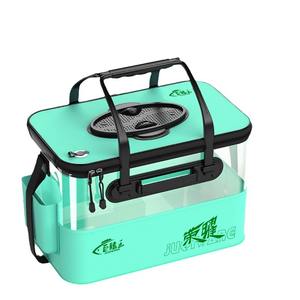 Cubo de Pesca Plegable Transparente JUOWANG, Engrosado, Multiusos, para Uso en Exteriores, con Asa Superior, Unisex - Product Image 1