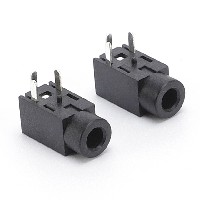 PJ-211 2.5mm Audio Jack, Horizontal 3-Pin PCB Mount Female Connector with Spring Contact