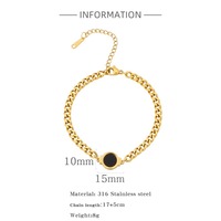 Bracelet rond simple en acier inoxydable pour femme, style tendance et cool, design personnalisé