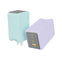 Chargeur mural multiport USB-C GaN UE pour téléphone portable, tablette, ordinateur portable, charge rapide avec prises US, AU, EU, UK