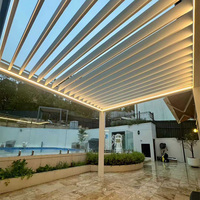 Pabellón Moderno de Aluminio Maplemiles al por Mayor con Estructura de Aluminio y Techo de Policarbonato para Terraza Exterior, Cafetería, Restaurante, Hotel