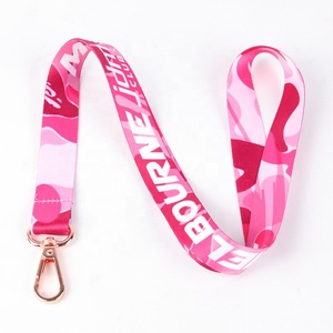 Tùy chỉnh mềm cho màu hồng mỏng vải ID ren chủ thẻ dây buộc cho phụ nữ Nhiệt Báo Chí nhuộm thăng hoa Polyester truyền nhiệt in - Product Image 3