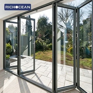 Portes pliantes en aluminium et verre RICHOCEAN, à cadre métallique, résistantes aux ouragans, fabriquées en Chine - Product Image 4