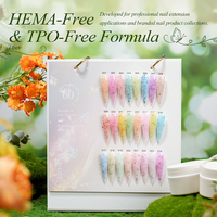 Missgel Gel de Construction Floral Printanier Marque Privée Sans Chaleur Gel Dur UV Sans TPO Sans HEMA Gel de Construction pour Extension d'Ongles à Fleurs Séchées