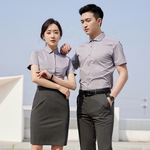 Camicia in Cotone Mercerizzato per Uomo e Donna, Abbigliamento Formale Estivo per Ufficio e Vendite, Logo Aziendale - Product Image 4