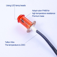 Lampu indikator LED industri untuk Panel kontrol Status pengiriman warna merah biru untuk IP65 bersertifikat 380V