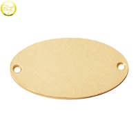 Étiquettes métalliques ovales haut de gamme pour abaya, plaques personnalisées en alliage de zinc avec lettres dorées, badges logo en métal pour accessoires vestimentaires