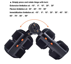 Attelle de genou articulée réglable HKJD pour la rééducation post-opératoire, stabilisateur et immobilisateur orthopédique médical - Product Image 5