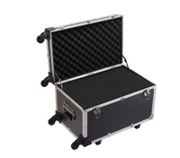 Boîte à outils professionnelle en aluminium de conception OEM avec roue boîte vidéo câble led flight case dj flight case