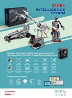 Kit de robot éducatif STEM de pointe Intelligence Storm Advanced-ZMROBO, codage, blocs de construction, robot éducatif DIY, programmable