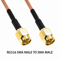 Câble coaxial RF RG316 SMA Mâle/Femelle vers SMA Mâle/Femelle à connecteur à sertir, rallonge traversante RPSMA avec écrou, câble de raccordement Pigtail