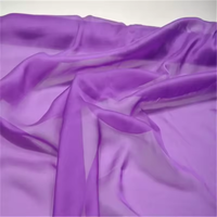 Respirant mince Transparent couleur unie 100% tissu en mousseline de soie naturelle pour été fille mode longue robe