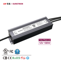Alimentation électrique en gros, classe UL 2, 180 W, DC 12 V, 5 A, 60 W, triple sortie, alimentation LED, driver dimmable