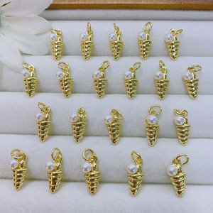 Js1853 Nhỏ Nhỏ Ngọc Trai Vỏ Sò Seashell Charms Vàng Nhỏ Sao Biển Vỏ Sò Sò Vỏ Rùa Đại Dương Charms - Product Image 2