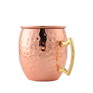 Jinhui Industrial Moscow Mug 450Ml Stainless Steel <b>Copper</b> Finish With <b>Handle</b> For Beer Coffee - Product Image 5