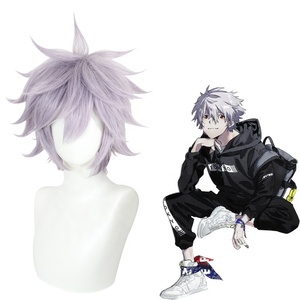 วิกผมคอสเพลย์อนิเมะ <span class=keywords><strong>Kaworu</strong></span> <span class=keywords><strong>Nagisa</strong></span> สีม่วงเทา ยาว 30 ซม. วัสดุ EVA ทนความร้อน ขายส่ง - Product Image 1