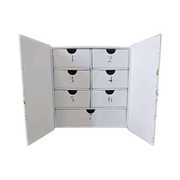 Boîte de rangement de bijoux de mariage et de fiançailles en cuir tissé bicolore verni, recyclable, de luxe, avec logo personnalisé, vente en gros pour Noël