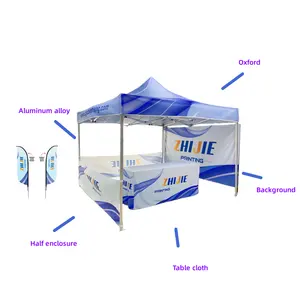 Aangepaste Pop-Up Markt Tent Tuinhuisje Buiten Aluminium Luifel Custom Evenement Tent Met Logo
