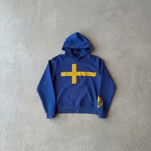 Hoodie court unisexe 450g en polyester/coton bleu avec impression en relief, haute qualité, écologique, streetwear décontracté, rétro, hiver, XXS - Product Image 3