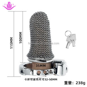 Offre Spéciale respirant longue Cage à bite mâle longue Cage de chasteté BDSM ceinture auxiliaire serrure à pénis mari fidélité <span class=keywords><strong>Couple</strong></span> dans les jeux de sexe - Product Image 5