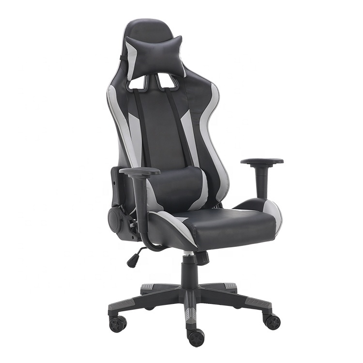 Pc desktop computer running leather recliner Led game chair with footrest