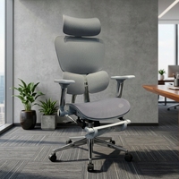 Chaise de bureau ergonomique réglable et inclinable, entièrement en maille noire, haute, avec dossier amovible, pour cadres et salle d'attente, de fournisseurs vérifiés OEM ODM avec plus de 5 ans d'expérience