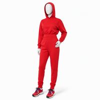 Ensembles d'Hiver Personnalisés avec LOGO pour Femmes : Survêtement de Sport et Fitness Comprenant un Hoodie à Cordon et un Pantalon Large en Tricot