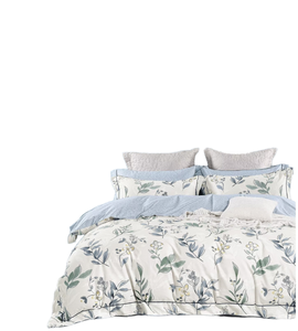 Luxury 100% Cotton <b>Comforter</b> <b>Set</b> Customized Printed Simple Woven 200TC Eco-Friendly Bed Sheet Designs for Home & Weddings - Product Image 1