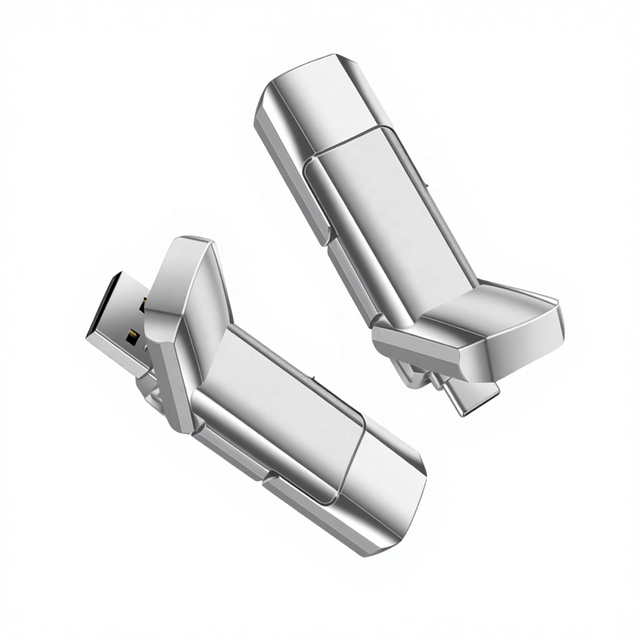 2026 New Metal 2 in 1 USB Flash Drive OTC Type C+USB Interface 16GB 32GB 64GB 128GB Pendrive Personalized USB Stick Wholesale