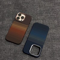 Vente chaude pour Iphone16 Pro Case Texture Magnétique pour Iphone 15promax 14pro Max Étui de Protection Magnétique Lumineux