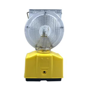 Balises lumineuses de signalisation routière solaires à LED jaunes et blanches - Product Image 1